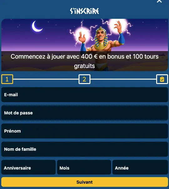 amon casino s'inscrire