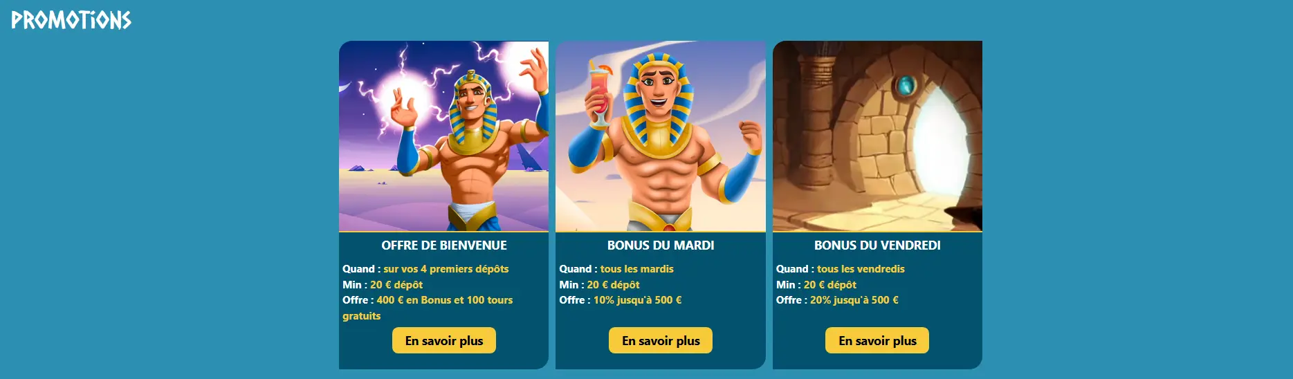 Bonus et promotions réguliers sur Amon Casino